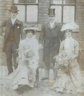 Kabinettkarte Foto Hochzeit Mode schöne Frauen Gilpin Radcliffe Manchester