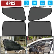 4PCS Car Side Window Sun Shade Cover Visor Mesh Shield UV Block Sunshade Screen