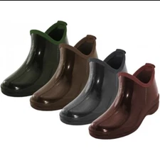 New Women's Short Rain Boots Garden Ankle Shoes Fashion Print Colors, Size: 6-11