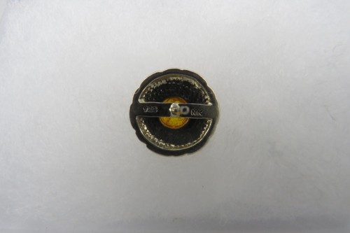 Pendientes de tachuelas de ámbar de plata esterlina firmados NK joyería - Imagen 12 de 14