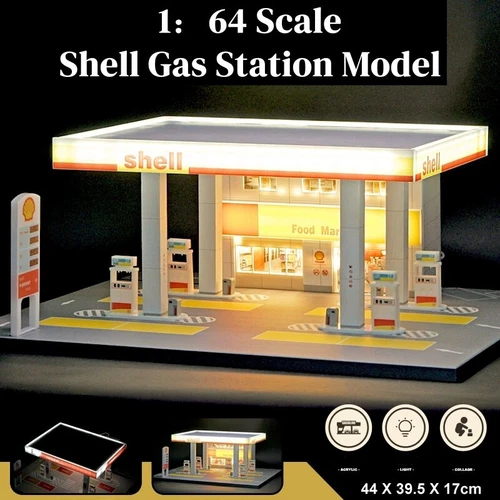 1/64 Scale Diorama Car Garage Model LED Lighting City Parking Lot Scene Model UK - Picture 2 of 23