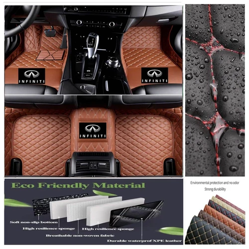 For INFINITI Q50 Q60 Q70 All Models Car Floor Mats Custom Waterproof Carpets - Bild 6 von 47