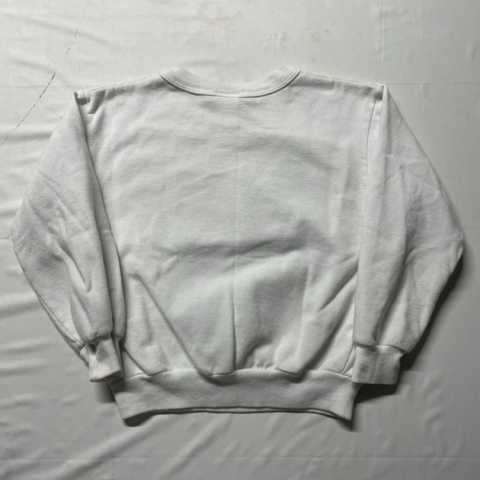 Moletom de Natal vintage anos 90 masculino tamanho pequeno (6) pulôver arte árvore feito nos EUA - Imagem 3 de 4