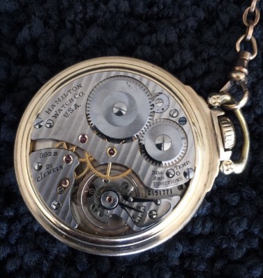 Montre De Poche Hamilton Grade 992B Modèle 5 - 10K Gold Filled 51mm 21 Rubis - Vintage 1946