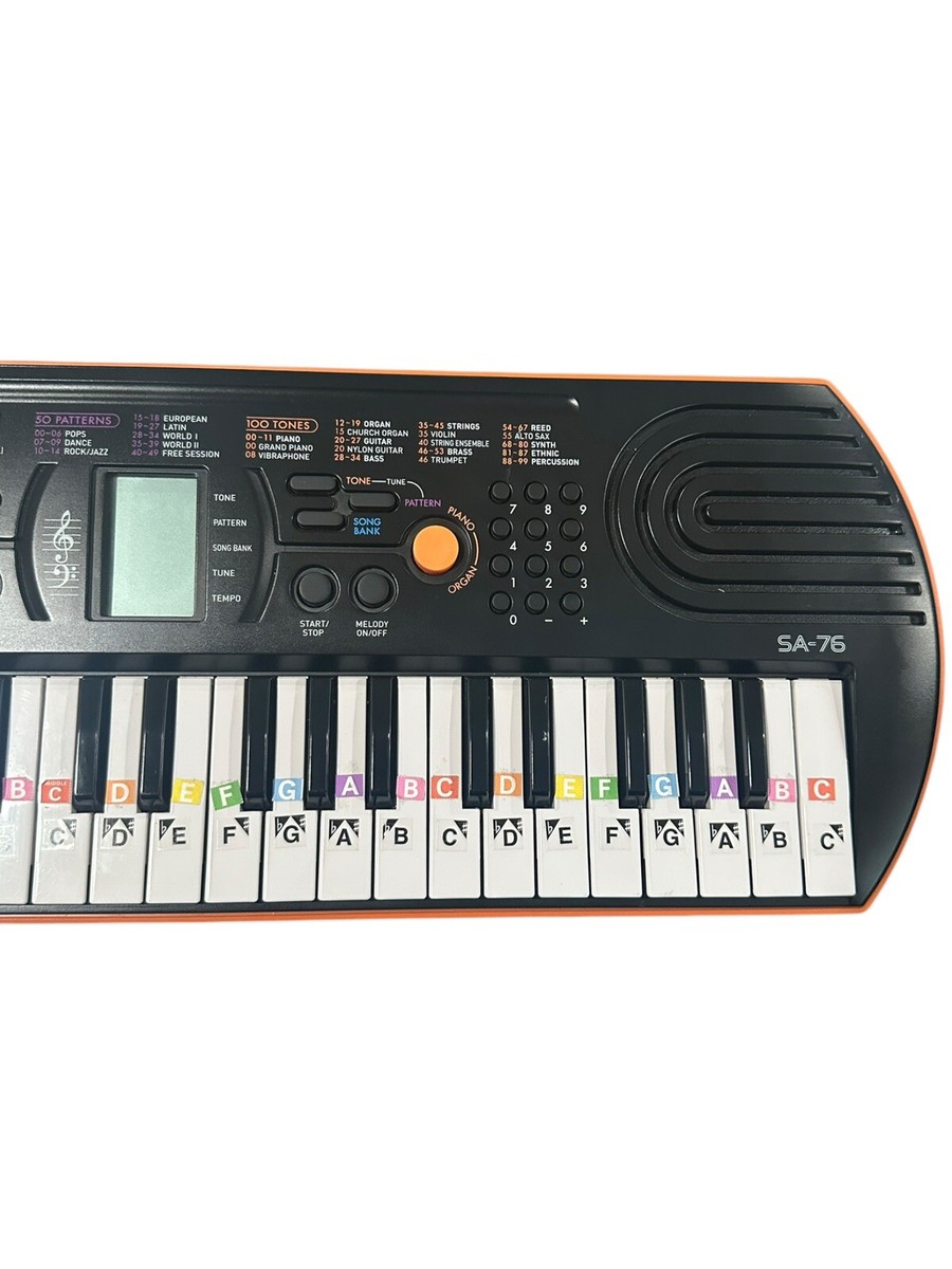 Casio SA-76 44-Key Portable Keyboard 100 Tones 50 Rhythms 10