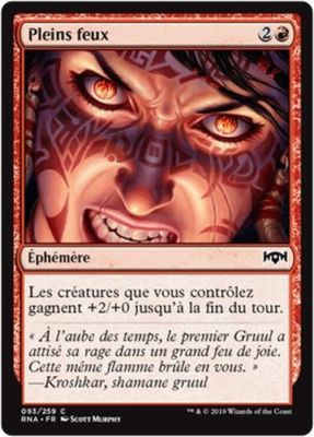 MTG Magic RNA - (x4) Burn Bright/Pleins feux, French/VF