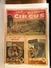 Lot of Vintage Authentic Circus Advertising & Posters Clyde Beatty Cole Bro 1959