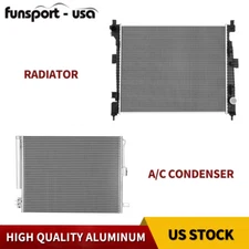 Radiator + AC Condenser for 2016-2021 Dodge Durango Jeep Grand Cherokee 3.0 3.6L