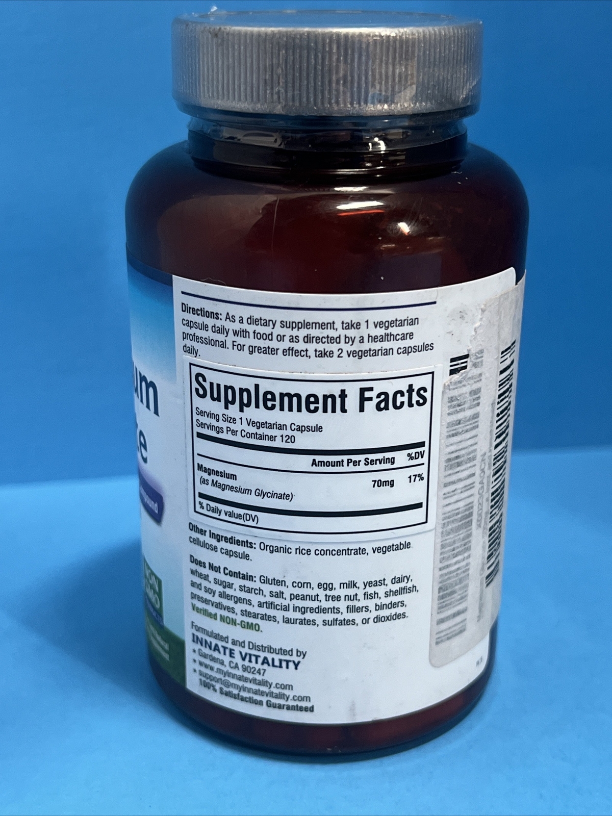 Innate Vitality Magnesium Glycinate 500mg 120 vegetarian capsules eBay