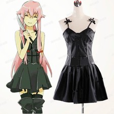 Cosplay Costume Inspired by The Future Diary Gasai Yuno Black Dress Suit#A