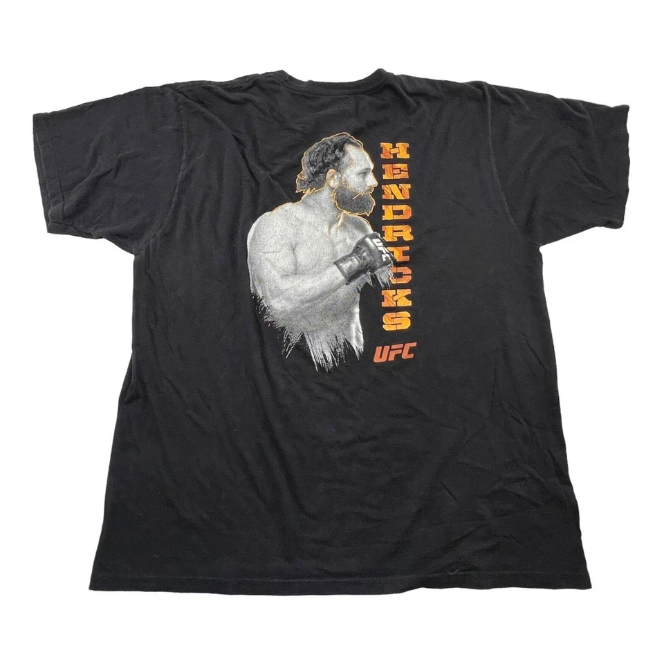 Camiseta para hombre Hendricks UFC negra y naranja Adidas lucha boxeo MMA talla XL Foto 2 de 2