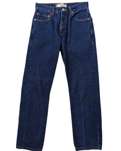 Levi's 505 Men's Size 28 X 32 Tag 30 X 32 Blue Dark Wash Regular Fit Denim Jeans - 第 1/13 張圖片