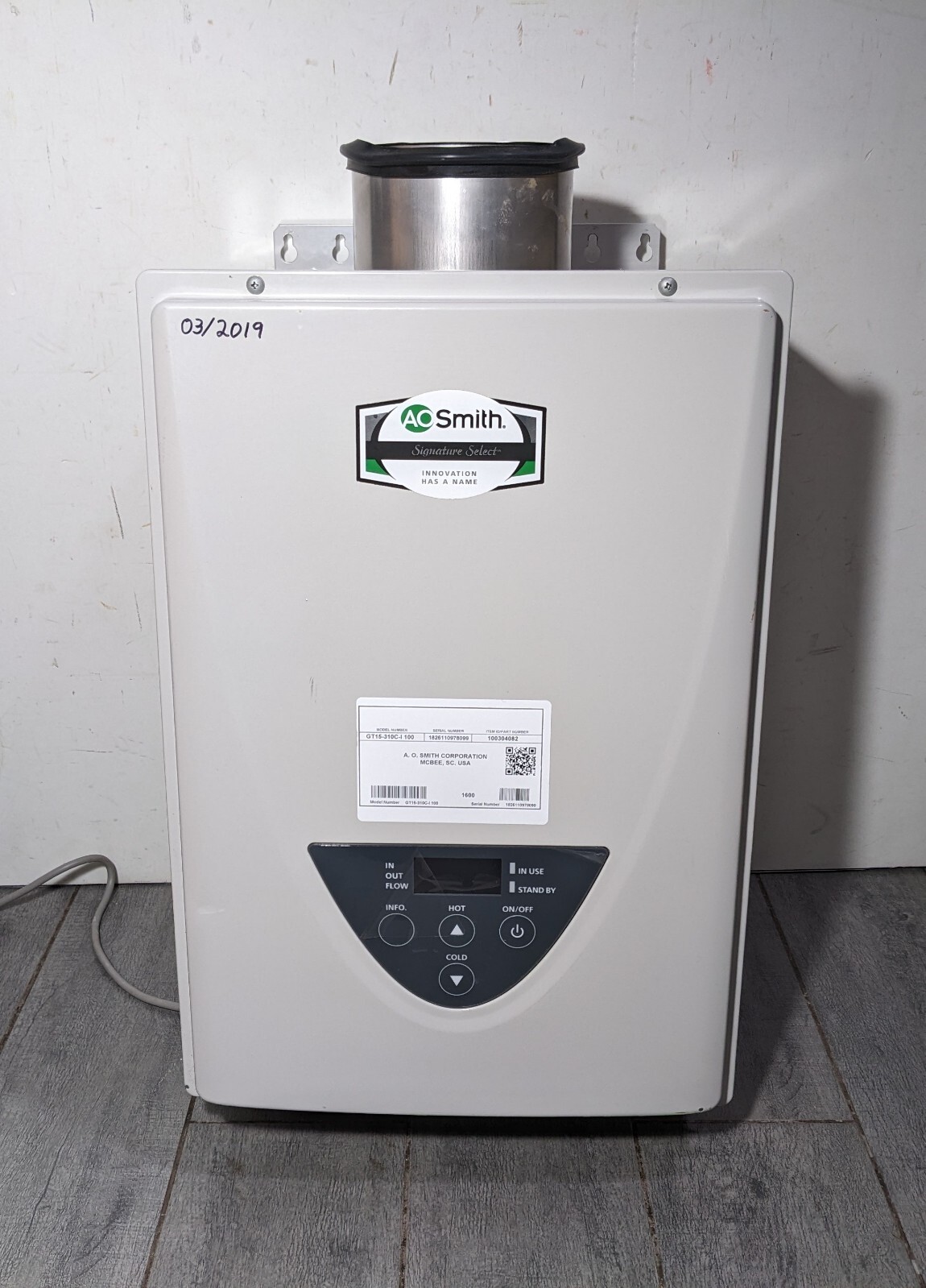 A.O. Smith 8-GPM 190000-BTU Indoor Natural Gas or Propane Tankless Water  Heater | Krishna.org