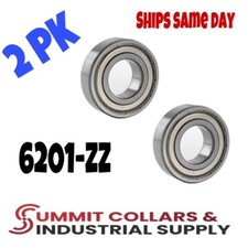 6201-ZZ Deep Groove Radial Ball Bearing 6201ZZ 12X32X10 2 pk 