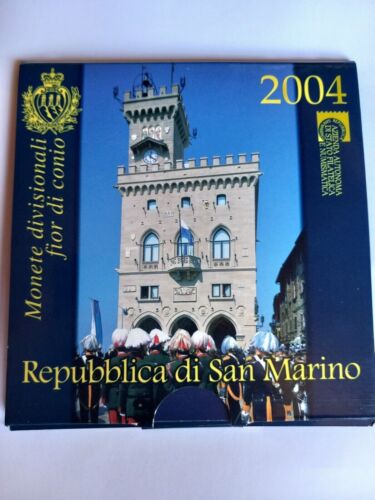 San Marino Offizieller KMS 2004 1 Cent bis 2 Euro und 5 Euro Silber (Borghesi) - Bild 1 von 2