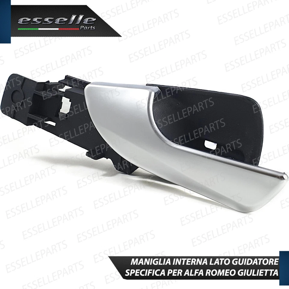 MANIGLIA INTERNA ANTERIORE LATO GUIDATORE ALFA ROMEO GIULIETTA CROMATA SATINATA - Immagine 3 di 4