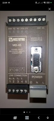 Westermo MD-45 Convertidor 3157-0101 230V 48/62Hz 22mA