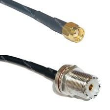 RFC195 RP-SMA MALE to UHF Female BULKHEAD Coax RF Cable USA-Ship Lot