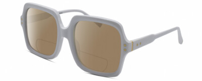 Elton John INCOGNITO 2 Unisex Polarized BIFOCAL Sunglasses in White & Gold 58 mm