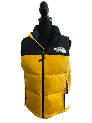 The North Face Womens Retro Nuptse 1996  Down Vest Small 700 Fill Summit Gold