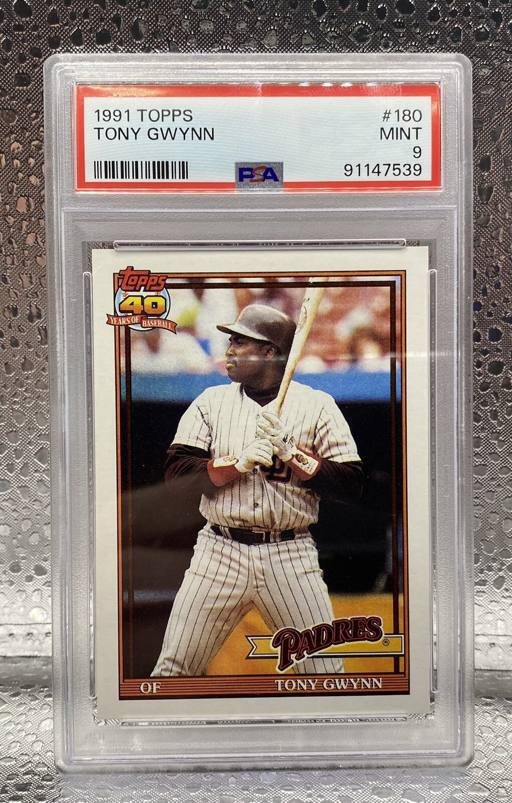 1991 Topps #180 Tony Gwynn PSA 9 PADRES Mint