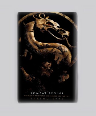 MORTAL KOMBAT (1995) / LOGO - 2''x3'' MOVIE POSTER MAGNET (90s action snes sega)
