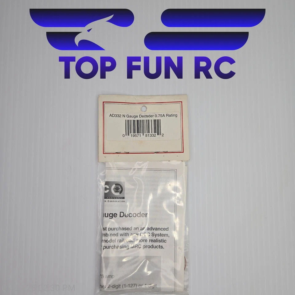 MRC DCC Decoder Model Rectifier Corporation AD332 N Gauge - Image 2 of 2