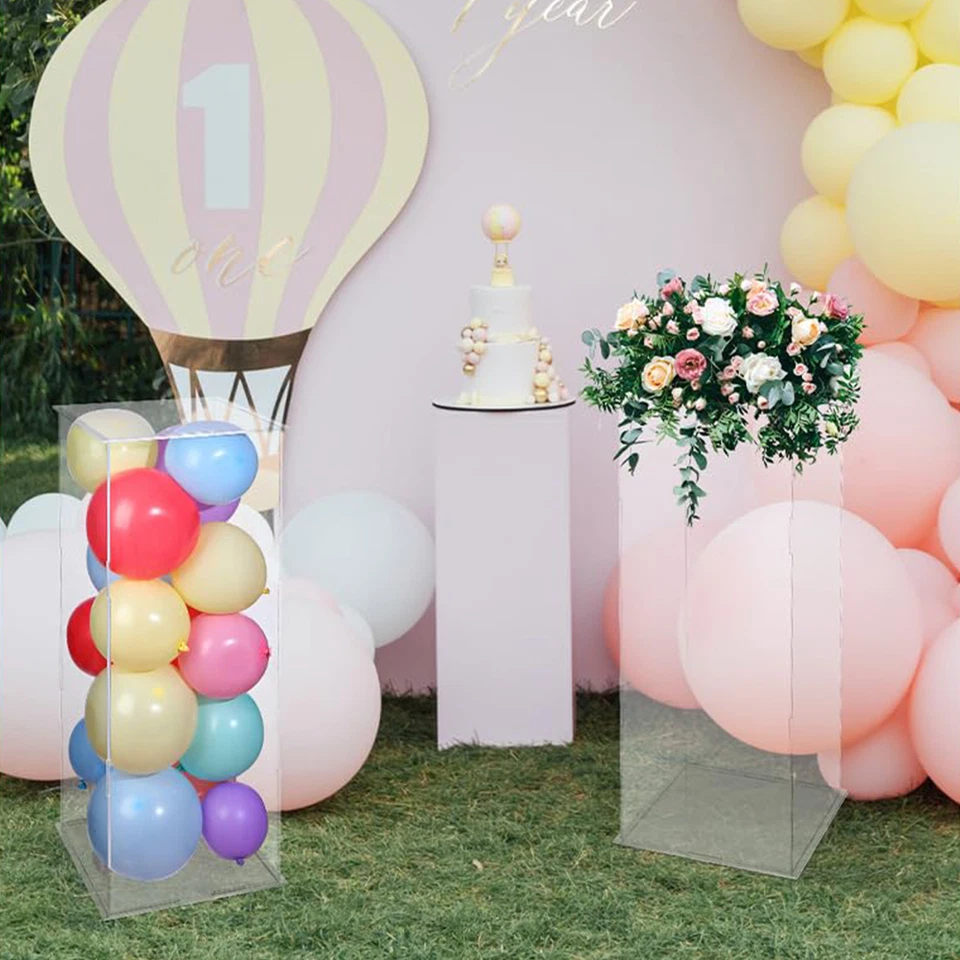 2PÇS 100x30x30 pedestal acrílico arte exibição decoração coluna torre de flores cavalete NOVO - Imagem 4 de 4