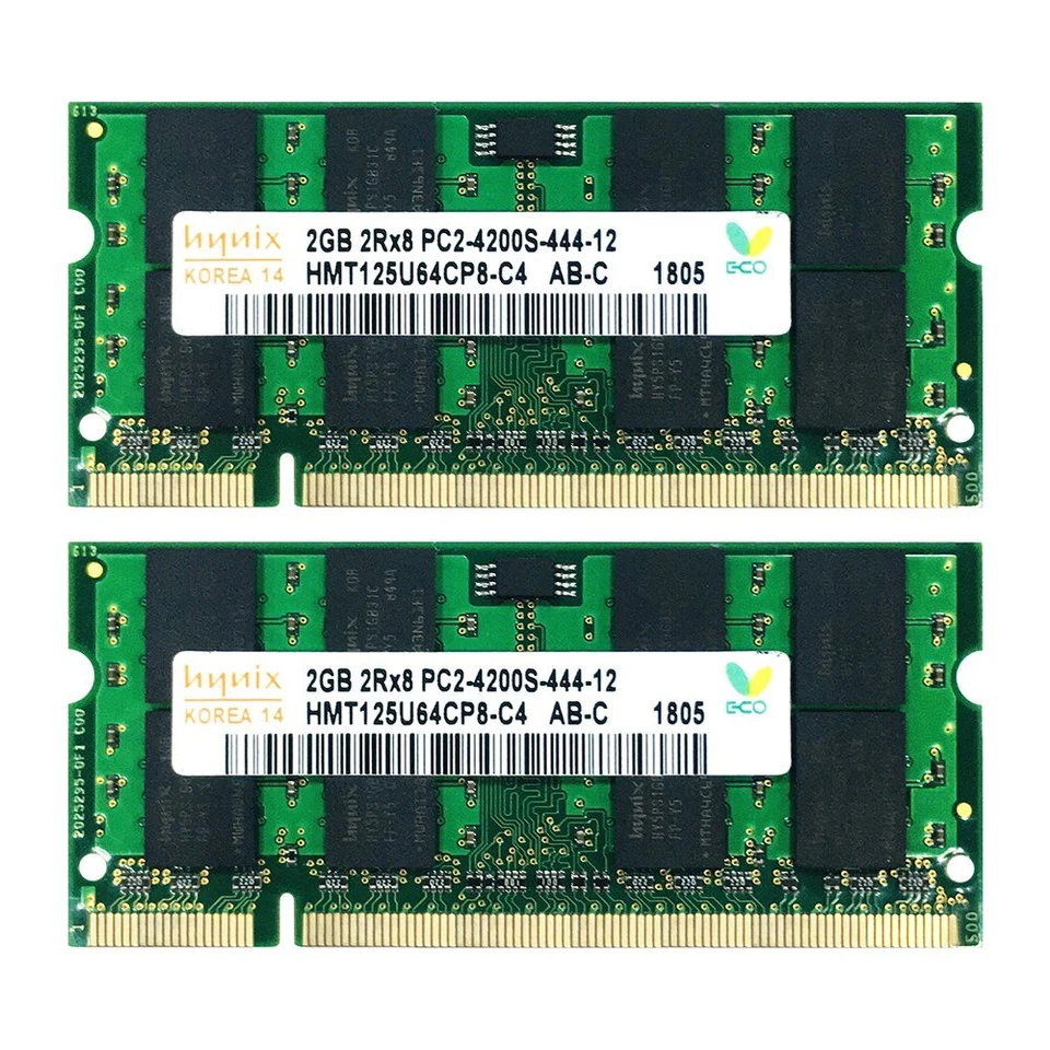 4GB 2x 2GB PC2-4200S DDR2-533MHz 200PIN SO-DIMM Notebook Laptop Memory For Hynix - Image 2 of 4