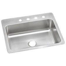 Elkay DSESR127224 Dayton Stainless Steel 27" 4-Hole Single Bowl Dual Mount Sink