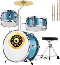 Batteria Musical Para NIños De Inicio Aprendiz Platillos Bombos Timbal Calidad