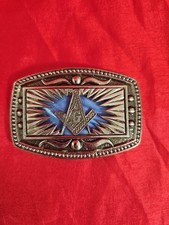 Vintage Masonic Mason Freemasons Belt Buckle Made In USA New York CII