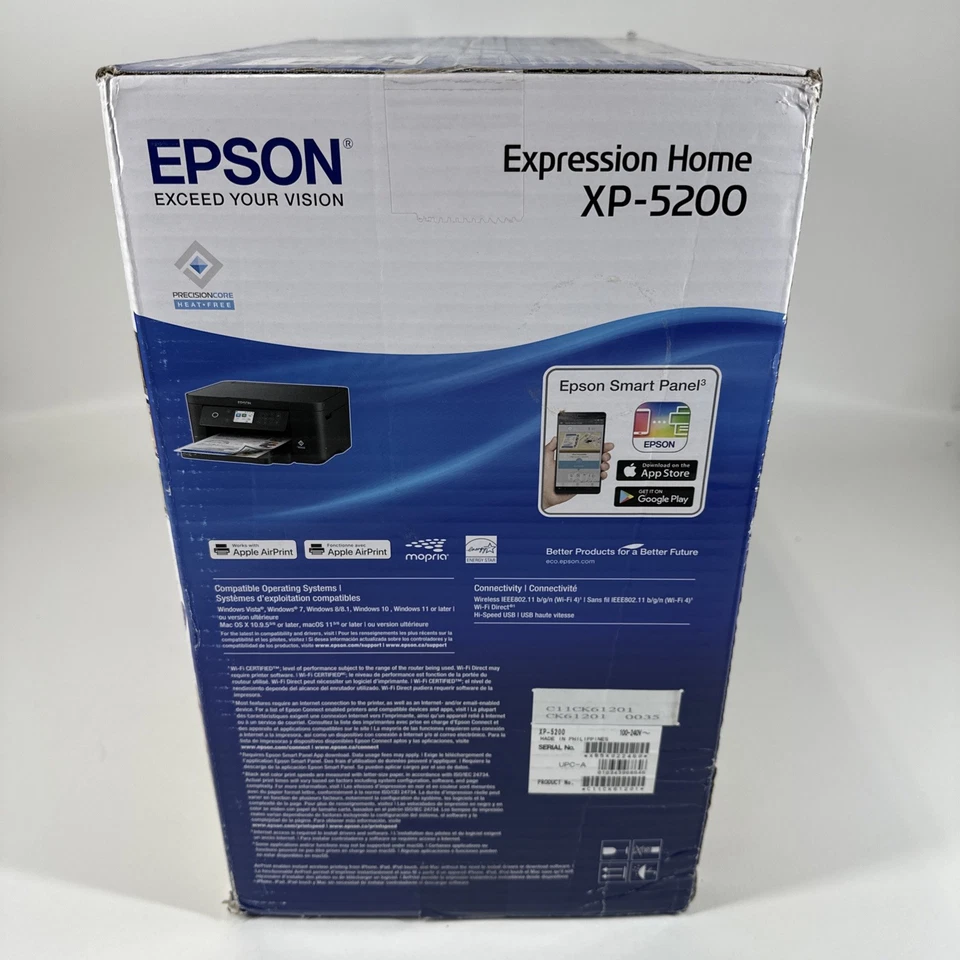 Epson Expression Home XP-5200 Wireless All-In-One Color Printer SCAN COPY 2-Side - Image 3 of 3