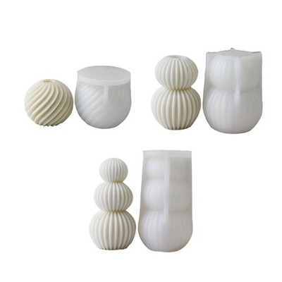 Sturdy Resin Striped Sphere Mold for Enthusiasts Home Ornament