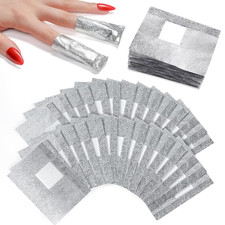 Nail Polish Remover Soak off Foils – 100 Pcs Gel Nail Wraps with Pre-Attached Li