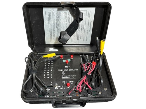 GE TIS-4 Track Input Simulator Railroad Signal Tester with Cables & Case