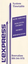 L'Express timetable NO DATE circa 1990