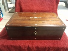 Large Antique Victorian Writing Slope/Travel Writing Box be1800 & 1899  Restore