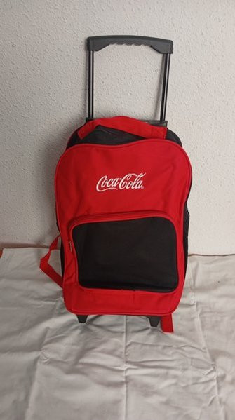 MOCHILA CON RUEDAS COCA-COLA VINTAGE NUEVA - Asa Telescópica 75cm. Coleccionista