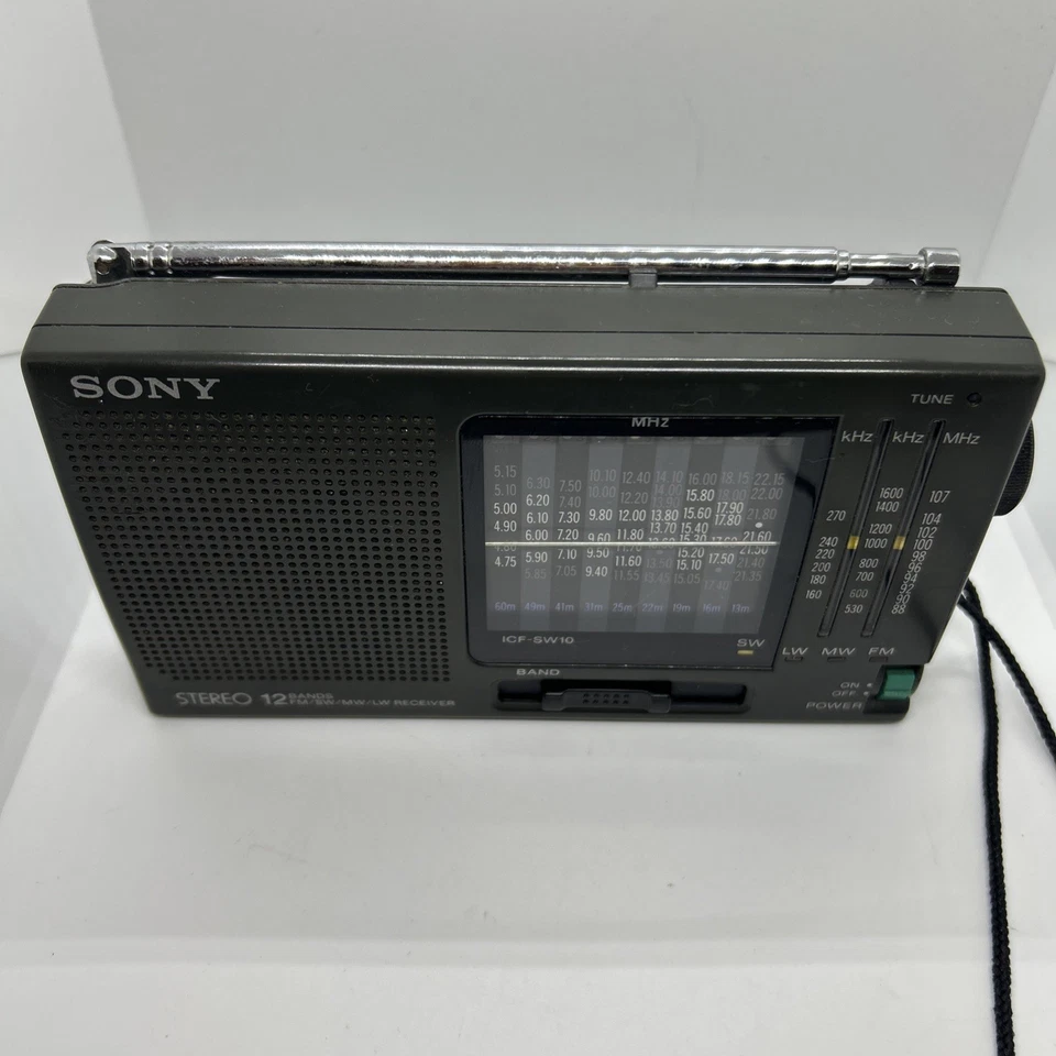 SONY Stereo 12 Bands FM/SW/MW/LW Receiver ICF SW 10 Shortwave Radio - image 3 of 4