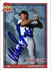 Wade Boggs #450 Signed 1991 Topps  MLB Baseball Card Red Sox AUTO HOF