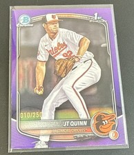 2025 Bowman Draft #BDC-85 JT Quinn Chrome Purple Refractor 010/250 Orioles