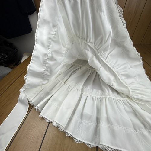 VTG Madonna by Haddad Christening Dress Gown Beautiful Floral Embroidery 6x - 第 19/24 張圖片