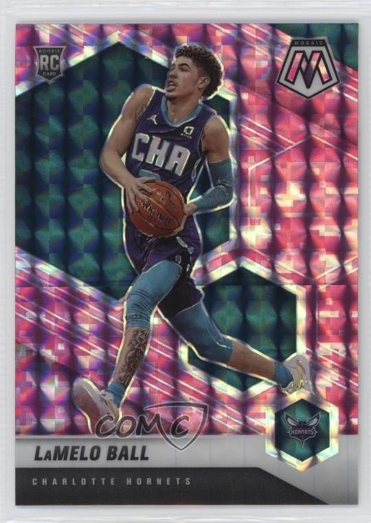 2020-21 Panini Mosaic Rookie Pink Camo Mosaic Prizm LaMelo Ball #202 08jp