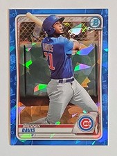 2020 Bowman Chrome Draft Sapphire Edition BRENNEN DAVIS #BD-187 Chicago Cubs