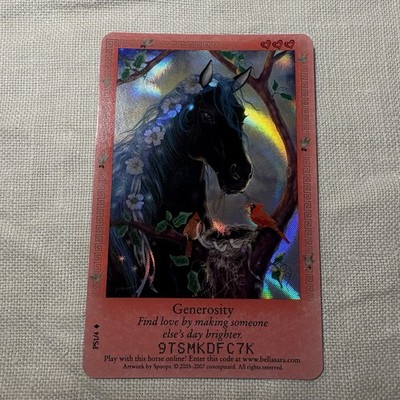 Bella Sara Rare Promo Card Generosity PS1/4 **LAST ONE!