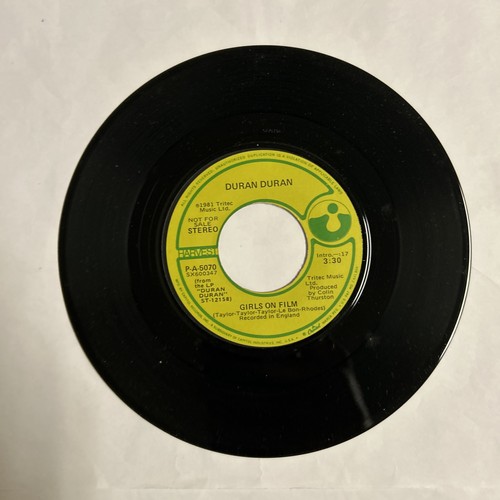 Duran Duran Girls On Film Vinyl, 7", 45 U/min, Single, Push-Out Center - Etikett fehlt - Bild 2 von 5