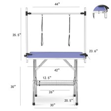 Large Heavy Duty Pet Grooming Table 42" Adjustable Arm  Clamps for Dogs Cats
