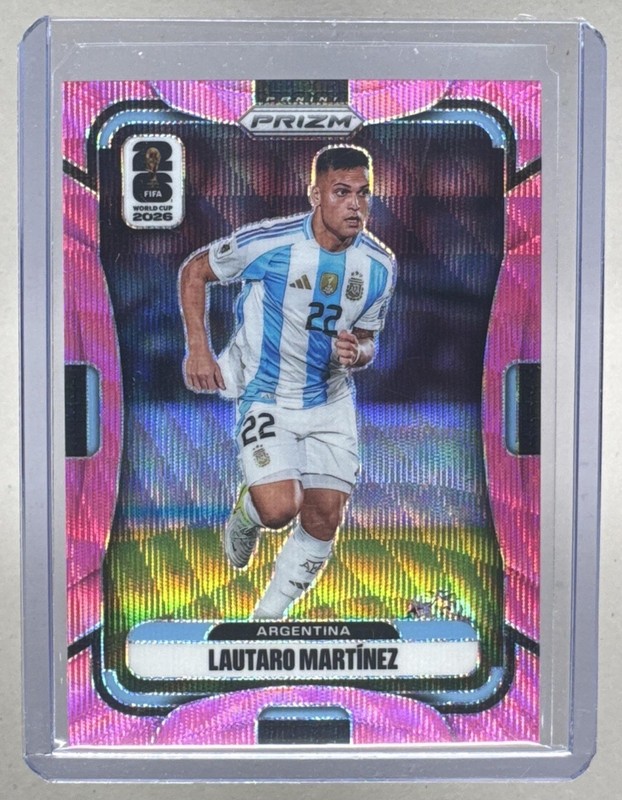 Lautaro Martinez 2026 Panini Prizm World Cup #9 Pink Wave /45