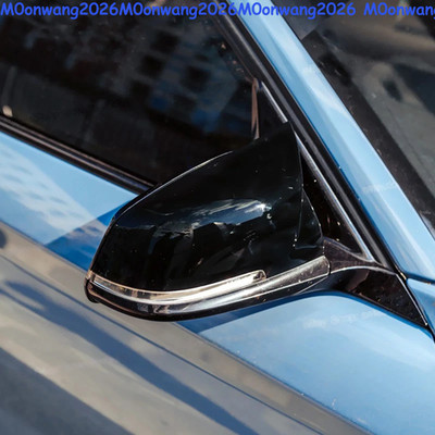 Black M Style Side Mirror Cover Caps For BMW 3/4 Series F20 F21 F22 F30 F32 F36